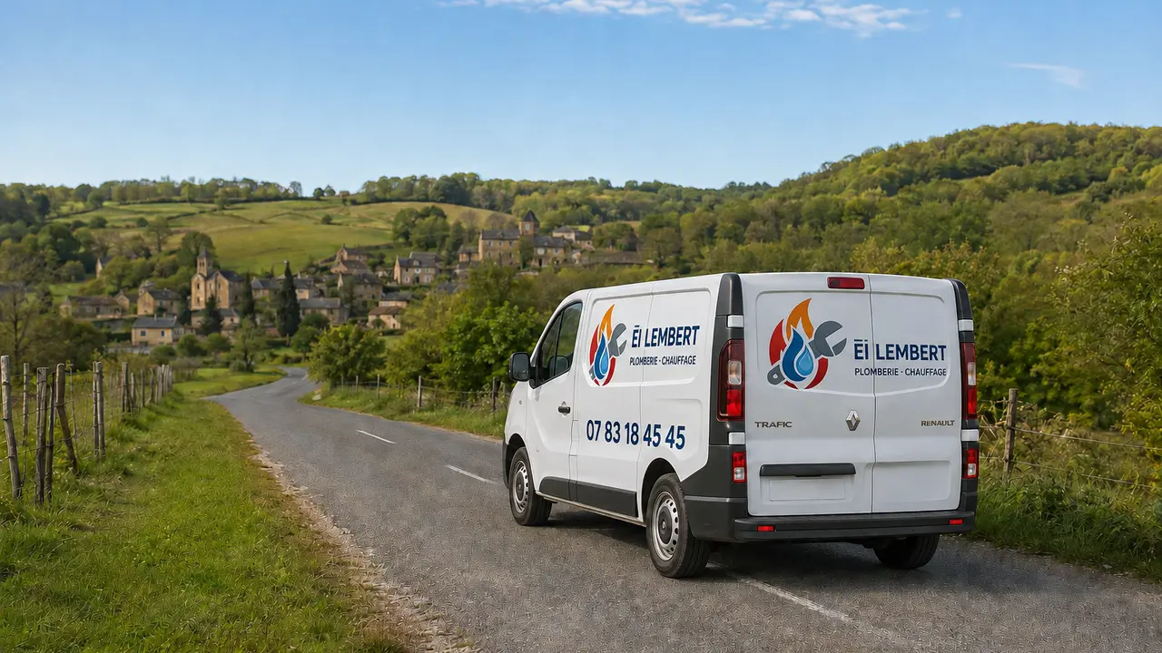 Renault Trafic blanc de 2015 en déplacement sur une route de Dordogne